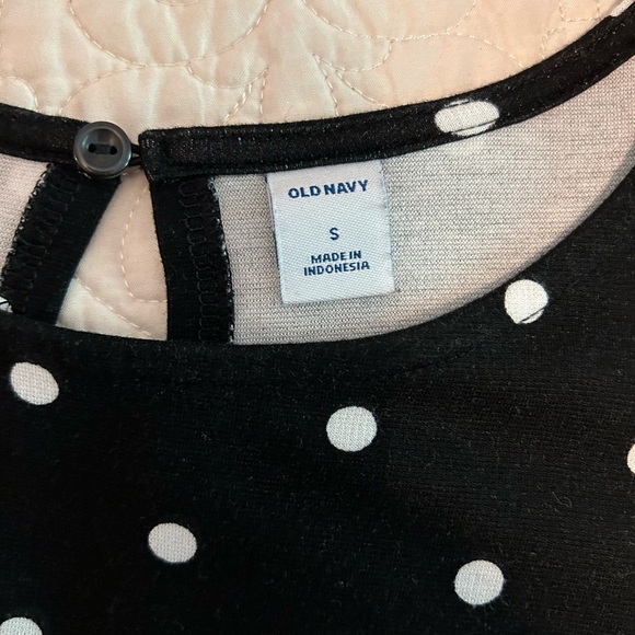 Women Old Navy Polka dot long sleeves dress. Size S. Black and White polka dots - Picture 6 of 10